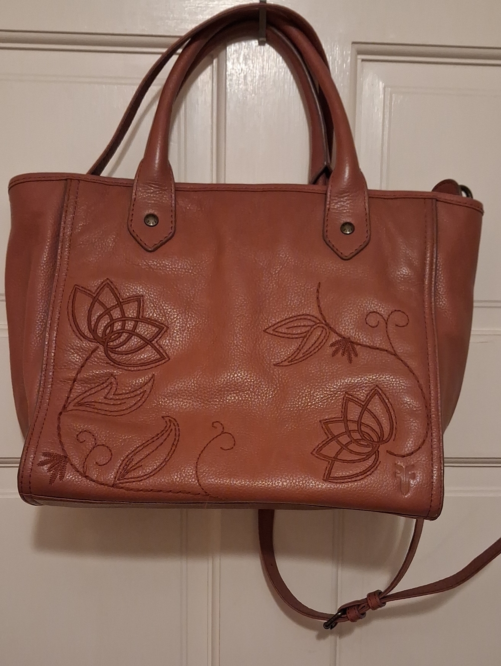 Frye Clay Brown Leather Satchel.